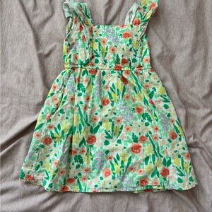 Cat & Jack Floral Sundress in Green, Coral and Yellow